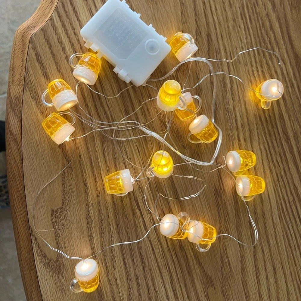 Beer Mug String lights my Battery operated String lights.